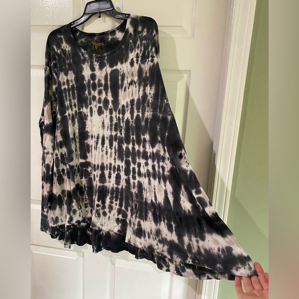 Show Me Your Mumu Mellow Tunic Top Womens L Tie Dye Long Sleeve Flowy Beach - Picture 4 of 12